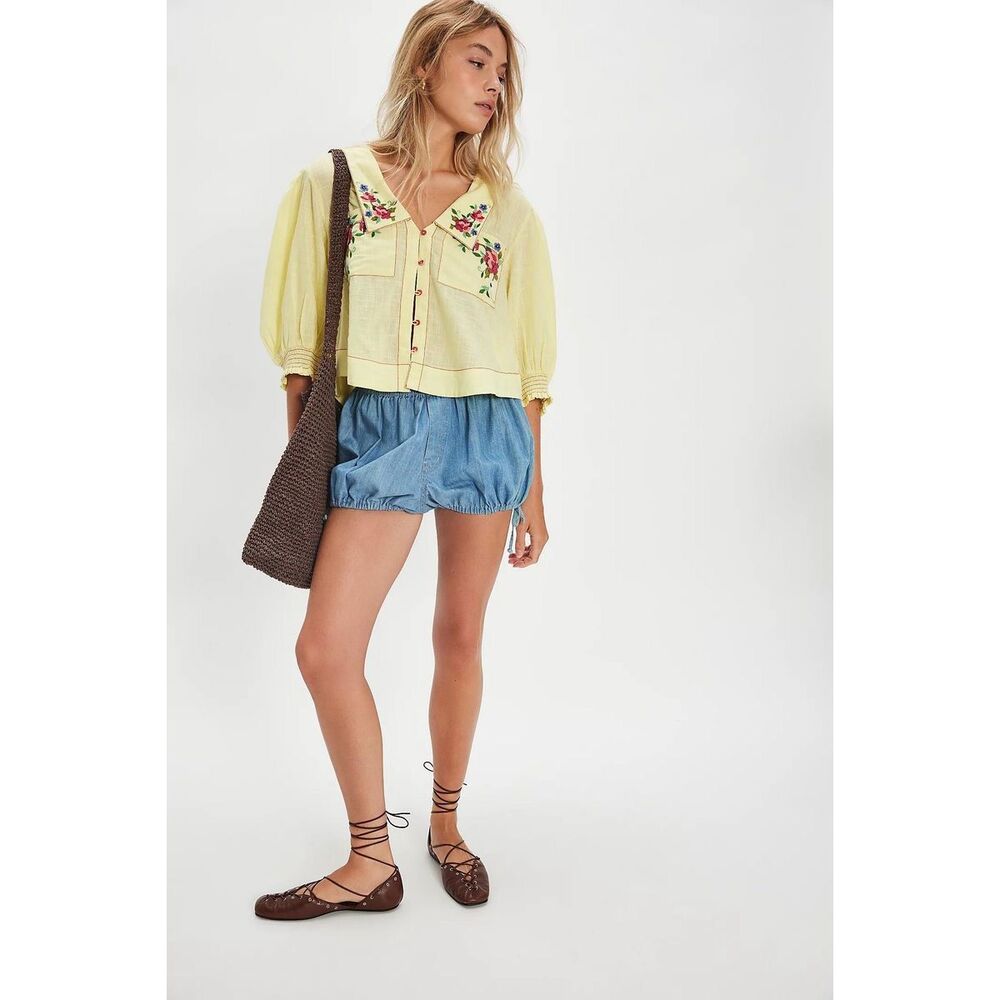 New Free People Ryland Blouse Size M - Picture 3 of 10